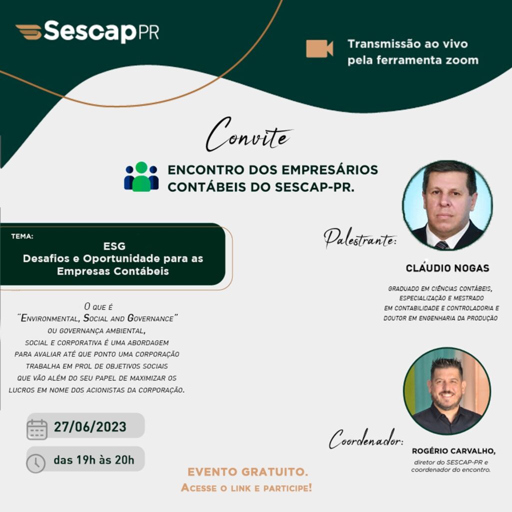 Hoje é dia de Encontro dos Empresários Contábeis do SESCAP-PR