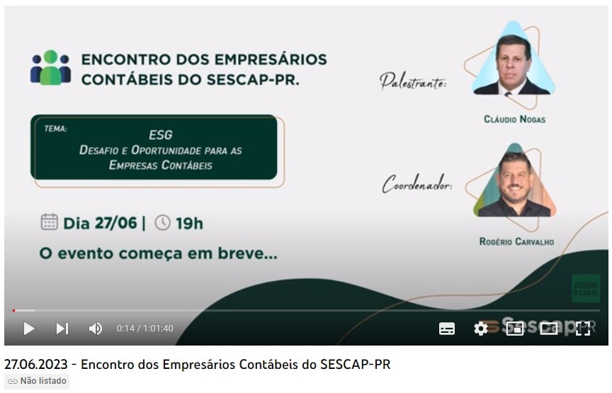 SESCAP-PR disponibiliza vídeo do Encontro dos Empresários Contábeis. Confira!